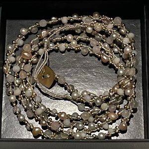 Light Pink & White Nakamol Terri Wrap Bracelet